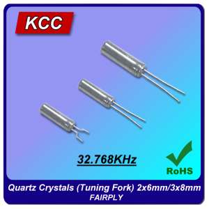 Quartz Crystals (Tuning Fork) 2x6mm/3x8mm