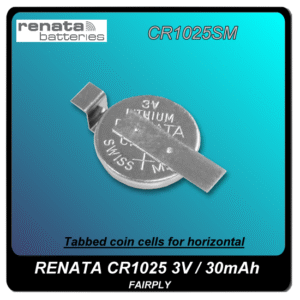 RENATA CR1025SM 3V/30mAh UL/CE