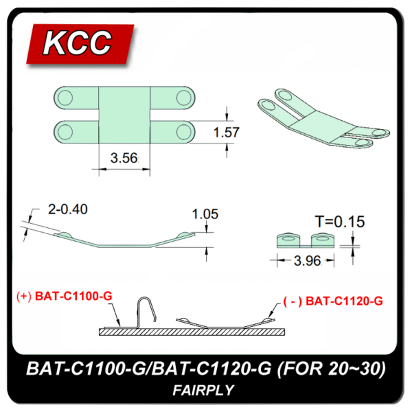 電池扣/彈片BAT-C1100-G/BAT-C1120-G：圖片 3
